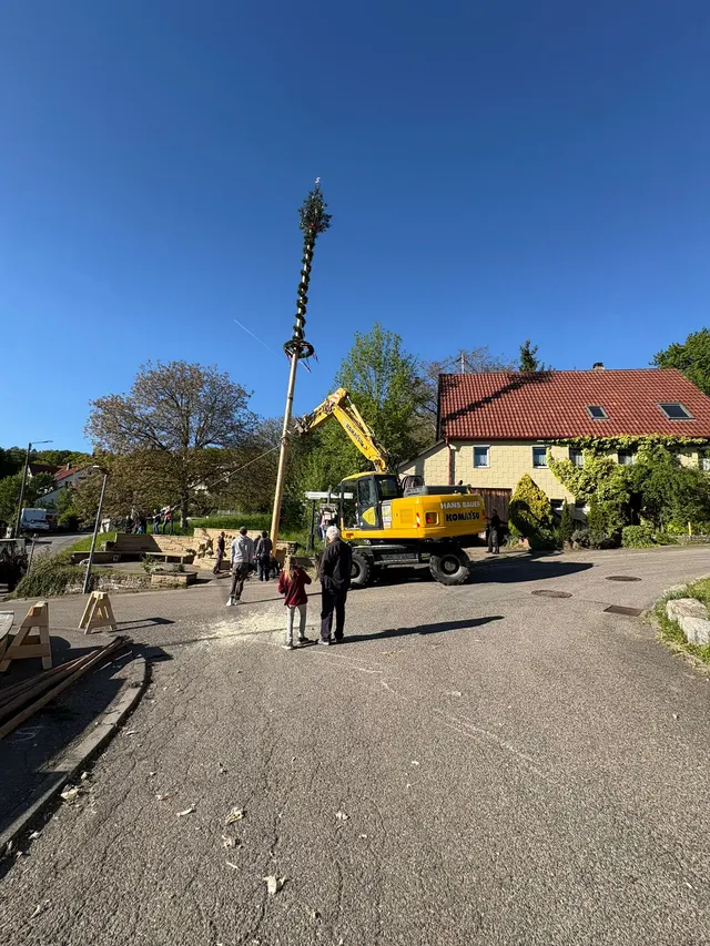 Maibaum aufstellen