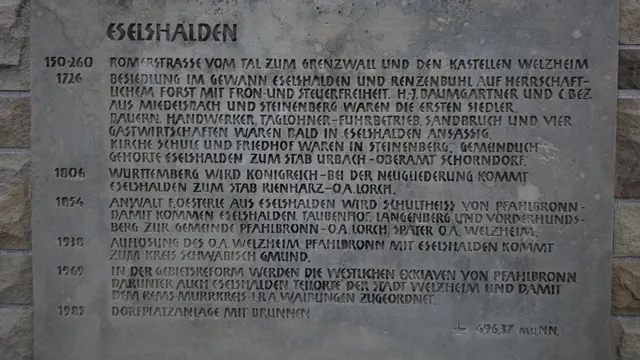 Informationstafel am Dorfbrunnen